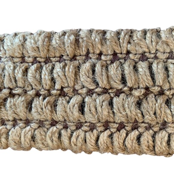 Fossil Leather & Macrame Stretch Belt with Burnished Gold Buckle Womens O/S - Picture 9 of 14